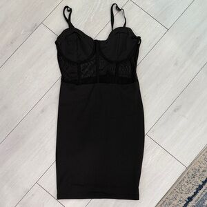 SHEIN Black Lace Detail Chemise